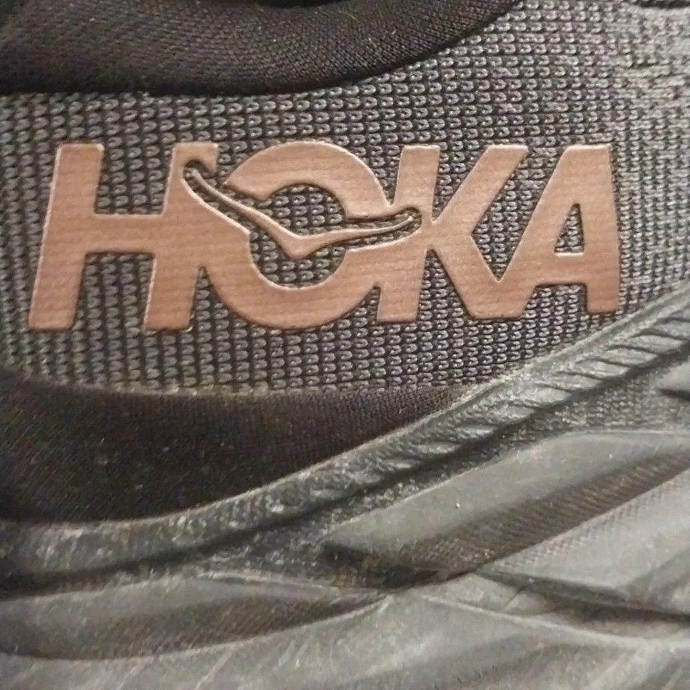 Hoka One One Clifton 8 Lace Up Gray Black Running Shoes Women’s Size 8